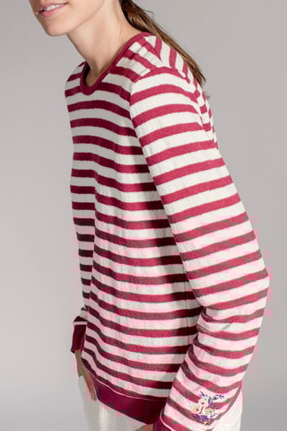 Sweater Sailor Wit en Bordeauxrood