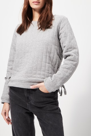 Doorgestikte Sweater Grijs