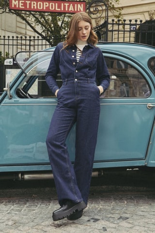 Spijkerjumpsuit Yolande - Nachtblauw