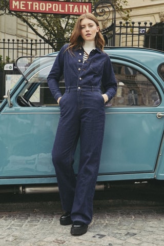 Spijkerjumpsuit Yolande - Nachtblauw