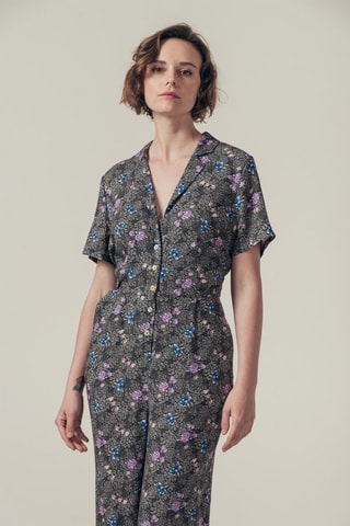 Jumpsuit Yoko Zwart en Lichtgrijs