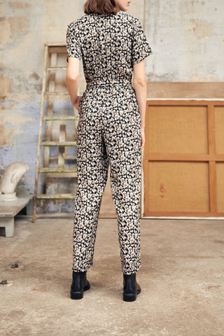 7/8 Jumpsuit Zwart en Ivoorkleurig
