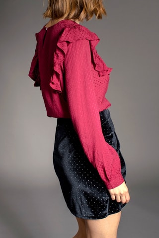 Velours Minirok Joalia Zwart