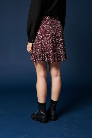 Wikkelrok Josa - Bordeauxrood en Ecru