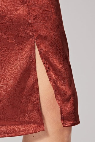 Midirok Hoge Taille Jinette Bordeauxrood