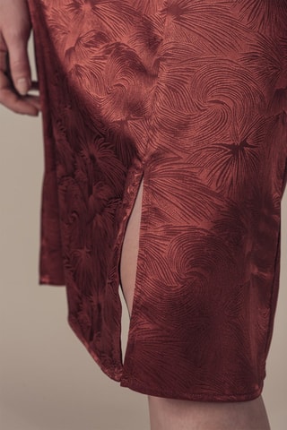 Midirok Hoge Taille Jinette Bordeauxrood