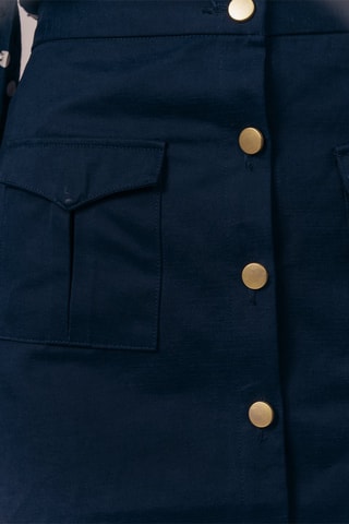 Rechte Rok Hoge Taille Jilin Marineblauw