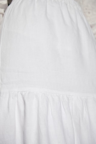 Lange Linnen Rok - 
Wit