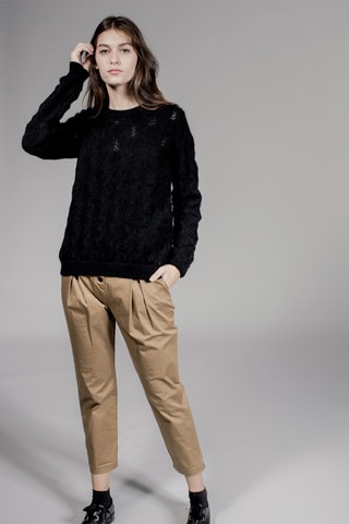 Maglia in misto mohair - Nero