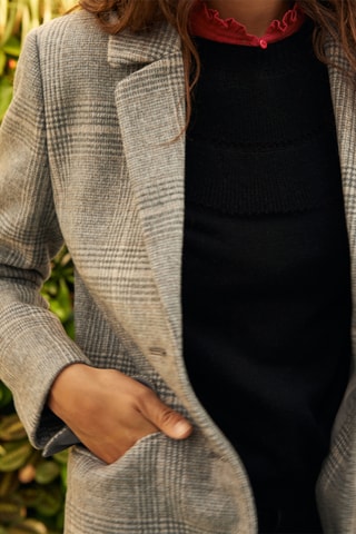 Cappotto in lana riciclata - Grigio melange