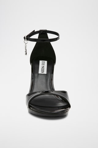 Sandales à talons vernis - Noir