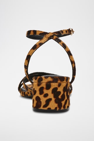 Sandales à talons en cuir - Marron