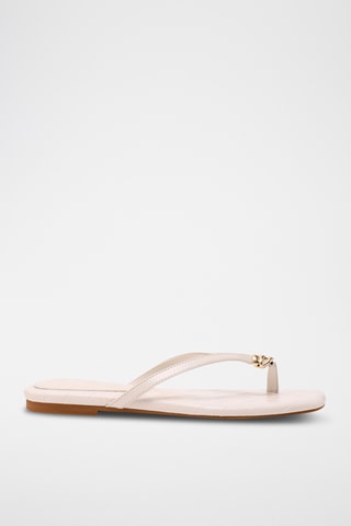 Sandales en cuir - Ecru