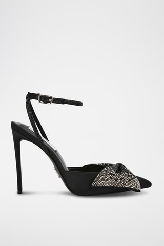 Escarpins en satin - Noir