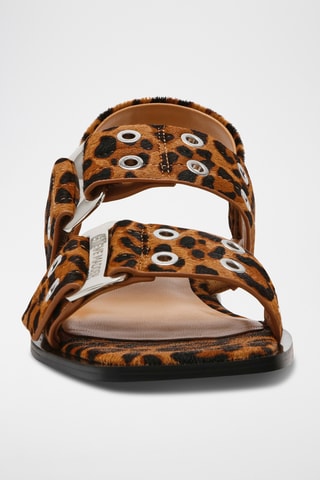 Sandales en nubuck - Marron et noir