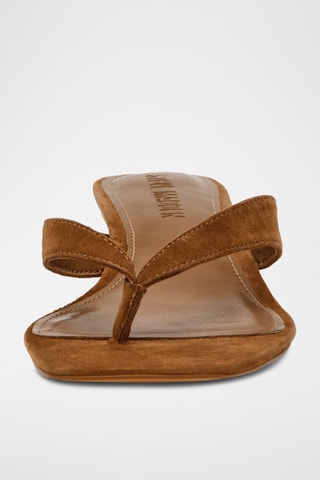 Sandales à talons en  nubuck - Marron