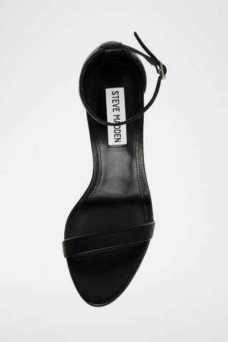 Sandales à talons en cuir de mouton - Noir