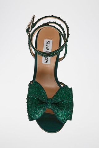 Sandales à talons en satin - Vert émeraude