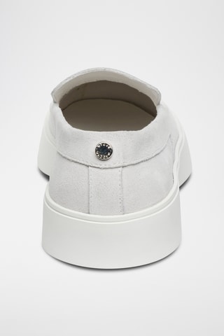 Mocassins en nubuck - Blanc
