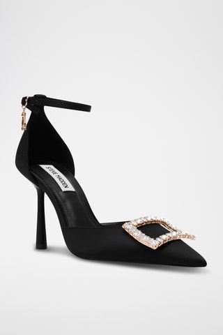 Escarpins en satin - Noir