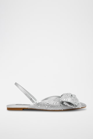 Sandales en satin - Argenté