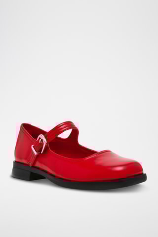 Babies en cuir de mouton - Rouge