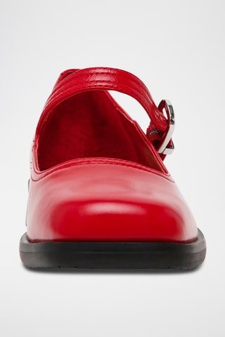 Babies en cuir de mouton - Rouge