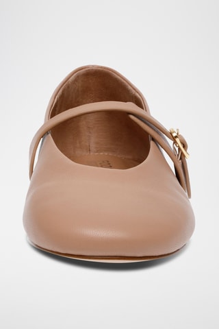 Babies en cuir de mouton - Marron clair