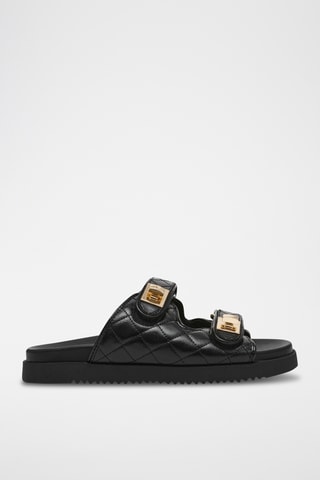 Mules en cuir - Noir