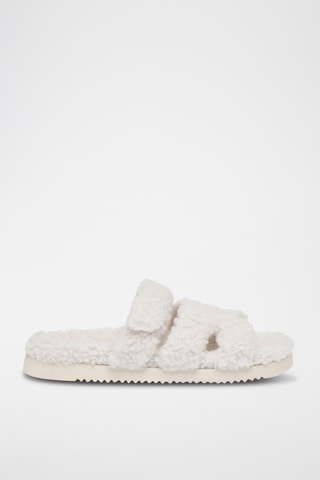 Mules fourrées - Blanc