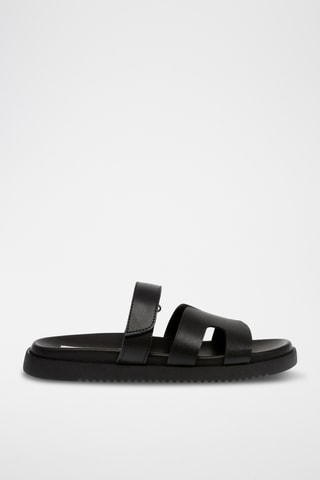 Mules en cuir - Noir