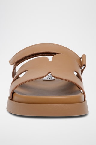 Mules en cuir - Camel