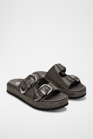 Mules plateformes - Argenté