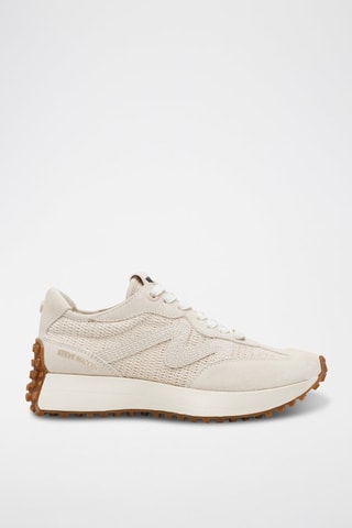 Baskets en nubuck - Ecru et beige