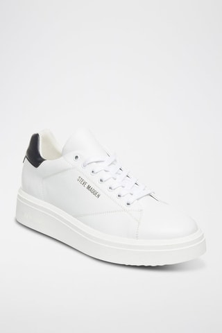 Baskets plateformes en cuir - Blanc