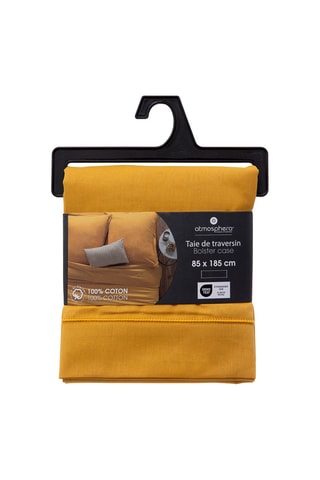 Taie de traversin en coton 115 g/m² - Ocre