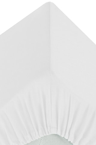 Drap-housse en percale de coton 80 fils/cm² - Blanc