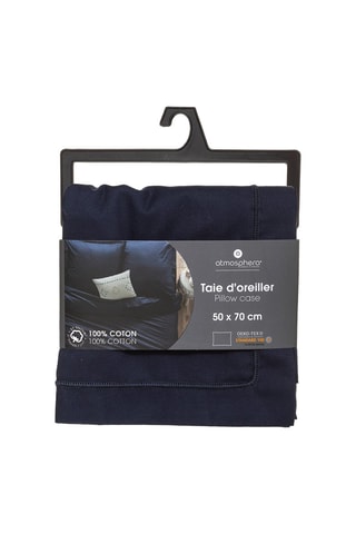 Taie d'oreiller en coton 115 g/m² - Bleu encre