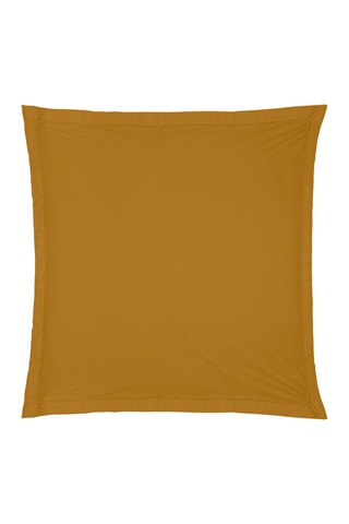 Taie d'oreiller en percale de coton 80 fils/cm² - Ocre