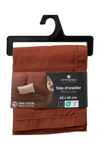 Taie d'oreiller en coton 145 g/m² - Terracotta - 63 x 63 cm