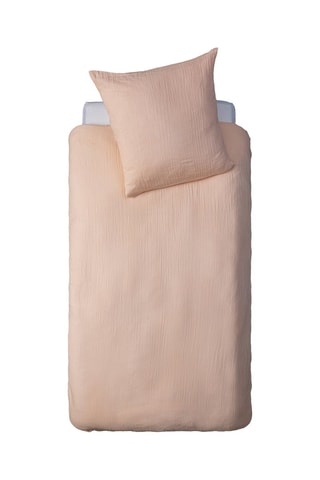 Parure de couette en coton 130 g/m² Gaze - Rose clair