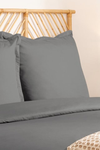Parure de couette en percale de coton 80 fils/cm² - Gris
