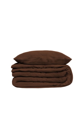 Parure de couette Flora - Marron