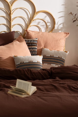 Parure de couette Flora - Marron