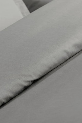 Drap plat en percale de coton 80 fils/cm² - Gris