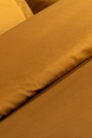 Drap plat en percale de coton 80 fils/cm² - Ocre