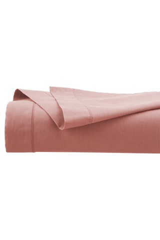 Drap plat en percale de coton 115 g/m²  - Rose