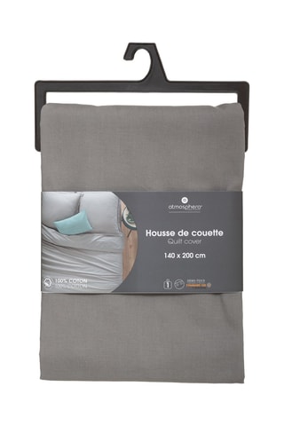 Housse de couette en coton 115 g/m² - Gris souris