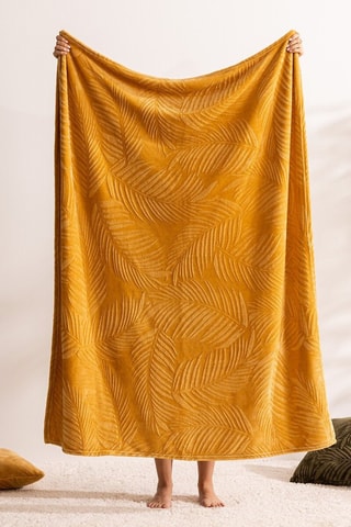 Plaid Zoa - Ocre - 150 x 125 x 0,5 cm