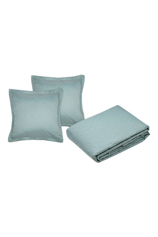 Ensemble couvre-lit réversible Cleo - Sauge